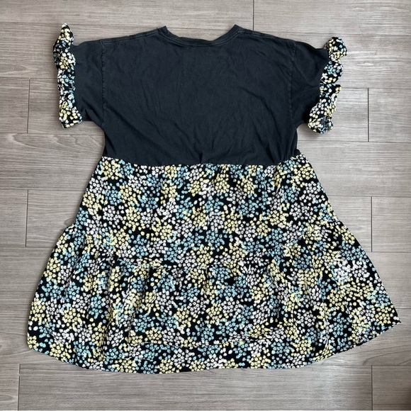 Handmade Upcycled Pokemon Sinnoh Starters Floral T-Shirt Dress Size L - Picture 4 of 4